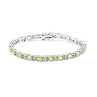 Zilveren armband met Birmese Peridoots