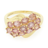 Gouden ring met Onverhitte Padparadscha Saffieren (AMAYANI)