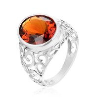 Zilveren ring met een Madeira citrien