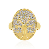 Zilveren ring met zirkonen