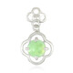 Zilveren hanger met een keizerlijk chrysopraas