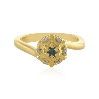 Zilveren ring met een I3 Champagne Diamant