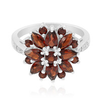 Zilveren ring met Mozambique granaten