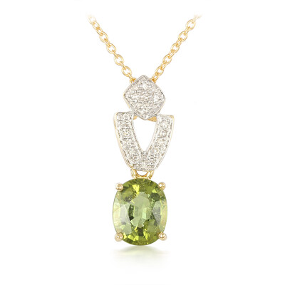 Gouden halsketting met een Paraiba toermalijn (AMAYANI)