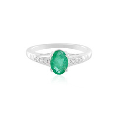 Zilveren ring met een Zambia-smaragd