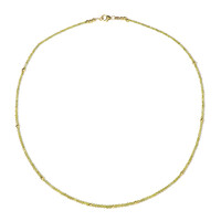 Gouden halsketting met gele diamanten