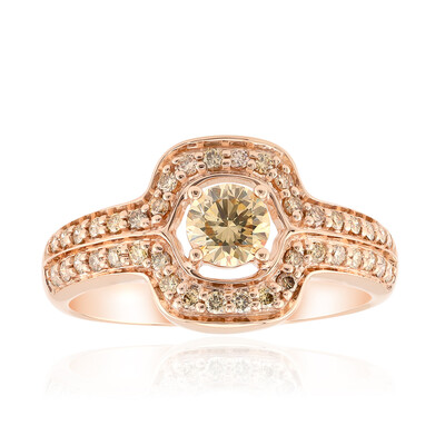 Gouden ring met een VS1 Argyle-Rose de France-Diamant (Annette)