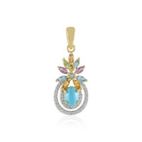 Zilveren hanger met een Sleeping Beauty Turkoois