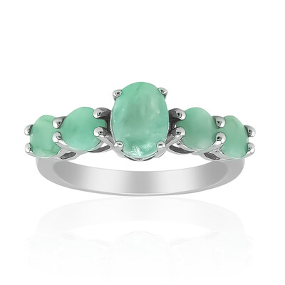 Zilveren ring met een smaragd