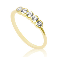 Gouden ring met zirkonen