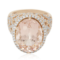 Gouden ring met een morganiet (Dallas Prince Designs)