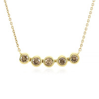 Gouden halsketting met PK Champagne Diamanten