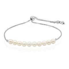 Zilveren armband met zoetwater kweekparels