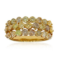 Gouden ring met SI2 Fancy Diamanten (CIRARI)
