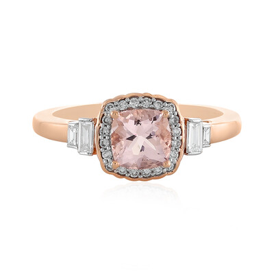 Gouden ring met een AAA morganiet (D'vyere)