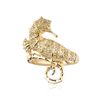 Gouden ring met SI2 Fancy Diamanten (CIRARI)