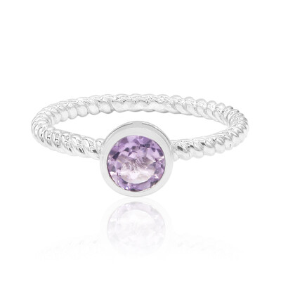 Zilveren ring met een amethist