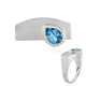 Zilveren ring met een Zwitsers-blauwe topaas (de Melo)