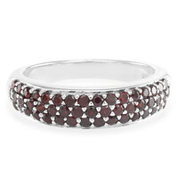 Zilveren ring met Mozambique granaten