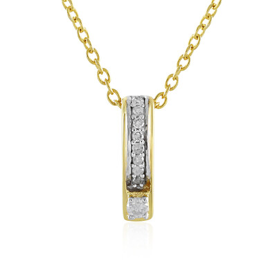 Zilveren halsketting met een I4 (J) Diamant