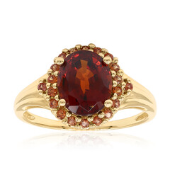 Gouden ring met een hessoniet granaat