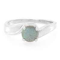 Zilveren ring met een spectroliet