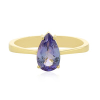 Gouden ring met een Onverhitte Tanzaniet