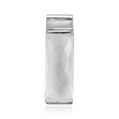 Zilveren hanger met een witte kwarts (MONOSONO COLLECTION)