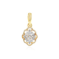 Zilveren hanger met I2 (I) Diamanten