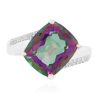 Zilveren ring met een mystieke kwarts