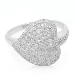 Zilveren ring met zirkonen
