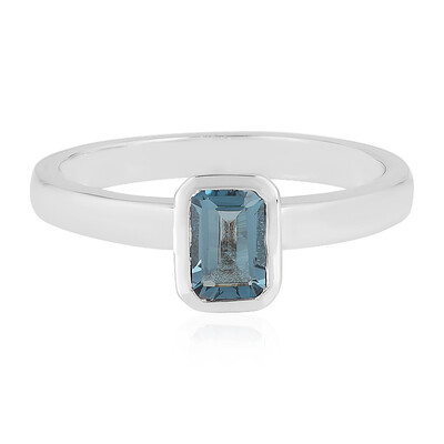 Zilveren ring met een Londen-blauwe topaas