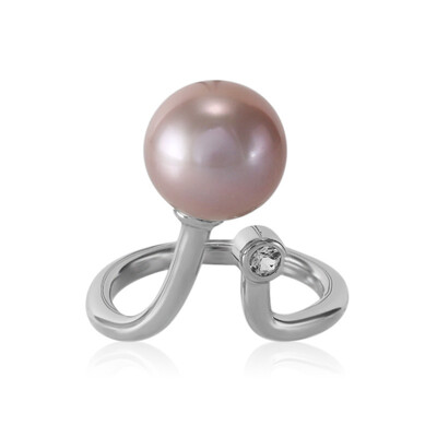 Zilveren ring met een Ming Parel