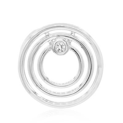 Zilveren hanger met een witte topaas (MONOSONO COLLECTION)