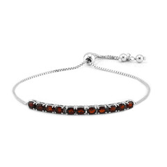 Zilveren armband met granaten