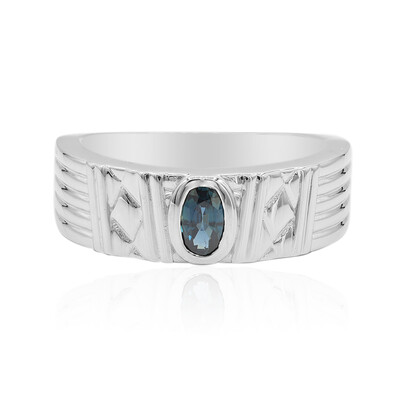 Zilveren ring met een blauwe saffier (VIENNA 1903)