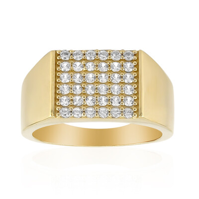 Zilveren ring met zirkonen (M de Luca)