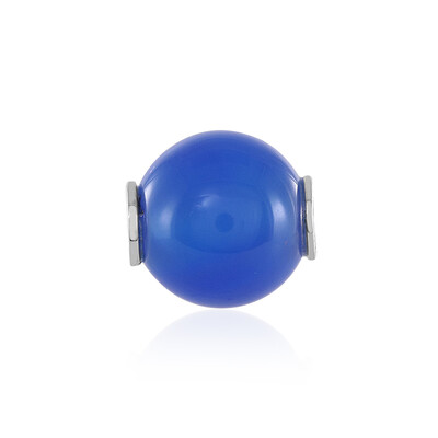 Zilveren hanger met een Blauwe agaat (MONOSONO COLLECTION)