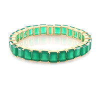 Zilveren armband met Groene onyxen