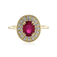Gouden ring met een robijn (Adela Gold)