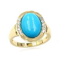 Zilveren ring met een Sleeping Beauty Turkoois (Faszination Türkis)