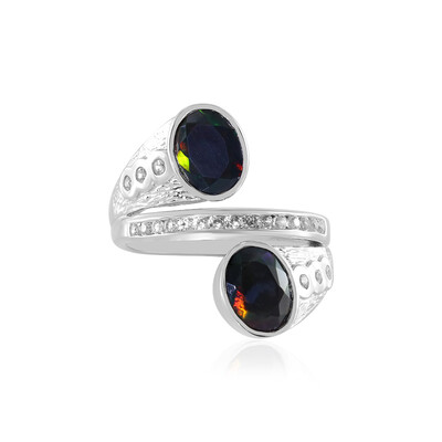 Zilveren ring met Mezezo opalen (de Melo)