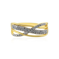 Zilveren ring met I4 (J) Diamanten