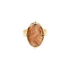 Zilveren ring met een Kant Agaat