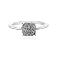 Zilveren ring met I1 (I) Diamanten