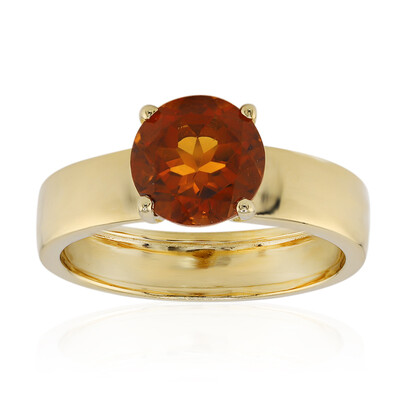 Zilveren ring met een Madeira citrien