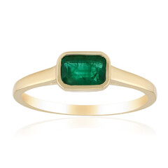 Gouden ring met een Zambia-smaragd