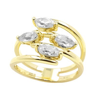 Gouden ring met zirkonen (de Melo)