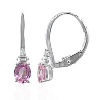 Gouden oorbellen met roze saffieren (CIRARI)