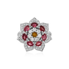 Zilveren ring met toermalijnen